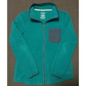 LL Bean Full Zip Fleece Sweater Jacket With Pockets Womens Size Small Regular